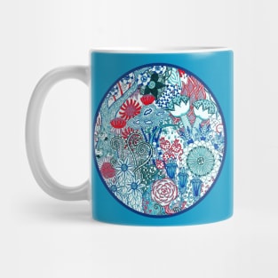 Floral Jungle Blue Mug